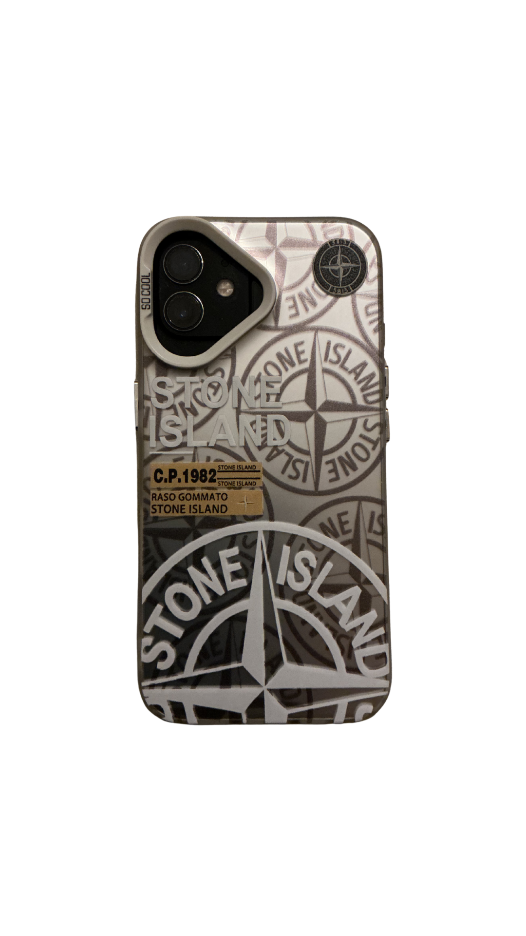 Coque iPhone 16 Stone Islande noir