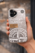 Coque iPhone 16 Stone Islande noir